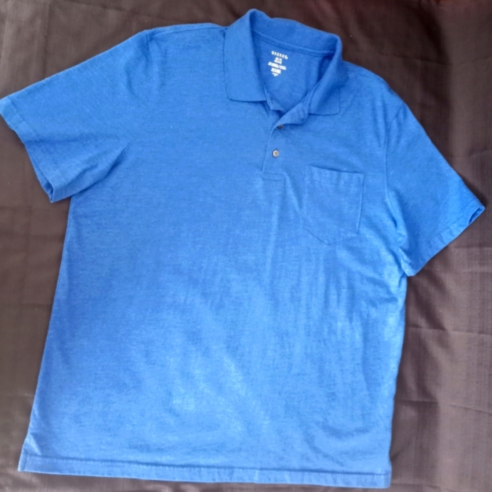 George Short Sleeve Casual POLO Shirt Adult MENS EXTRA LARGE Blue